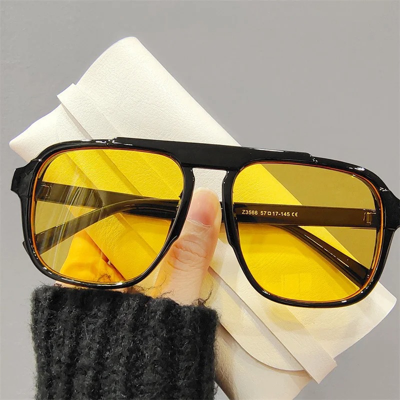 Street Fashion Glasses - نظارات شمسية جديدة بإطار كبير الحجم،