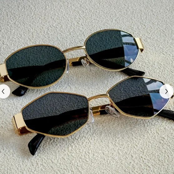 Street Fashion Glasses - نظارات شمسية معدنية بإطار دائري عصري