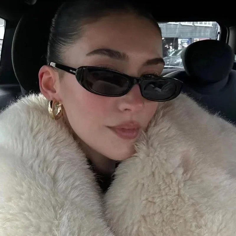 Street Fashion Glasses - نظارات شمسية جديدة بإطار بيضاوي على
