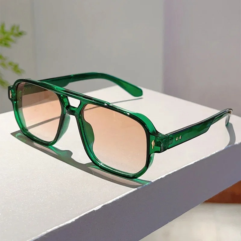 Street Fashion Glasses - نظارات شمسية مربعة جديدة بتصميم عتيق