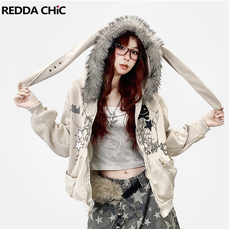 Graphic Hoodie Streetwear - REDDACHiC الجمالية زمم الجرافيك هوديس سترة