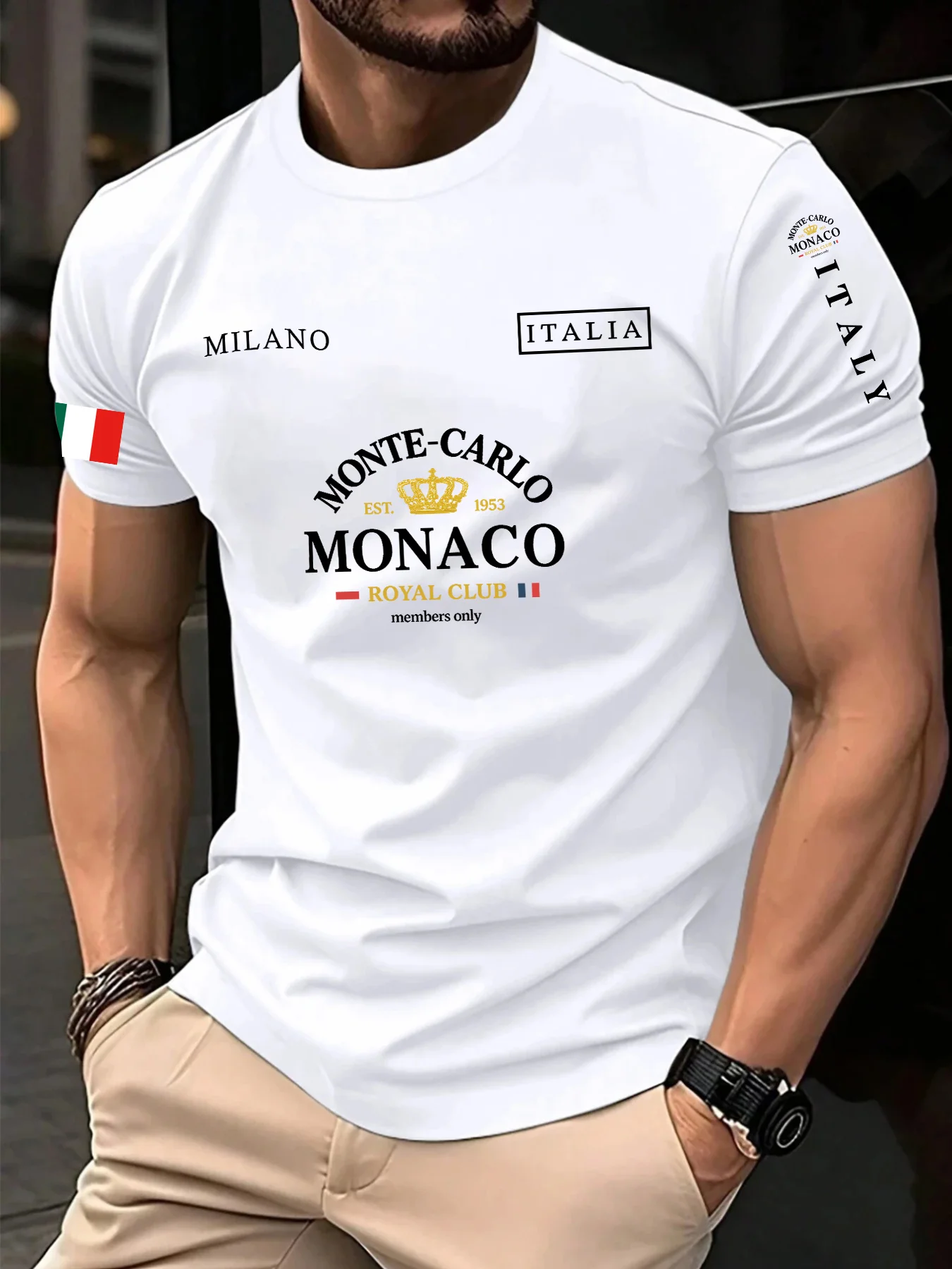 Street Fashion Monaco - تي شيرت رجالي ونسائي عالي الجودة