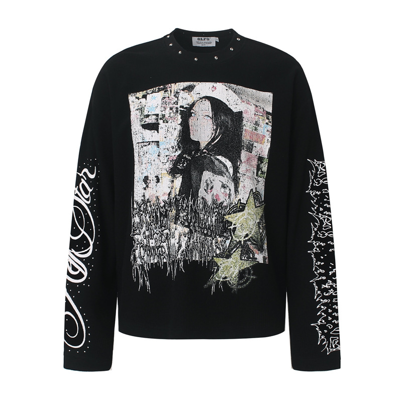 Street Fashion Tshirt - تي شيرت رجالي بطبعة جرافيتي مع