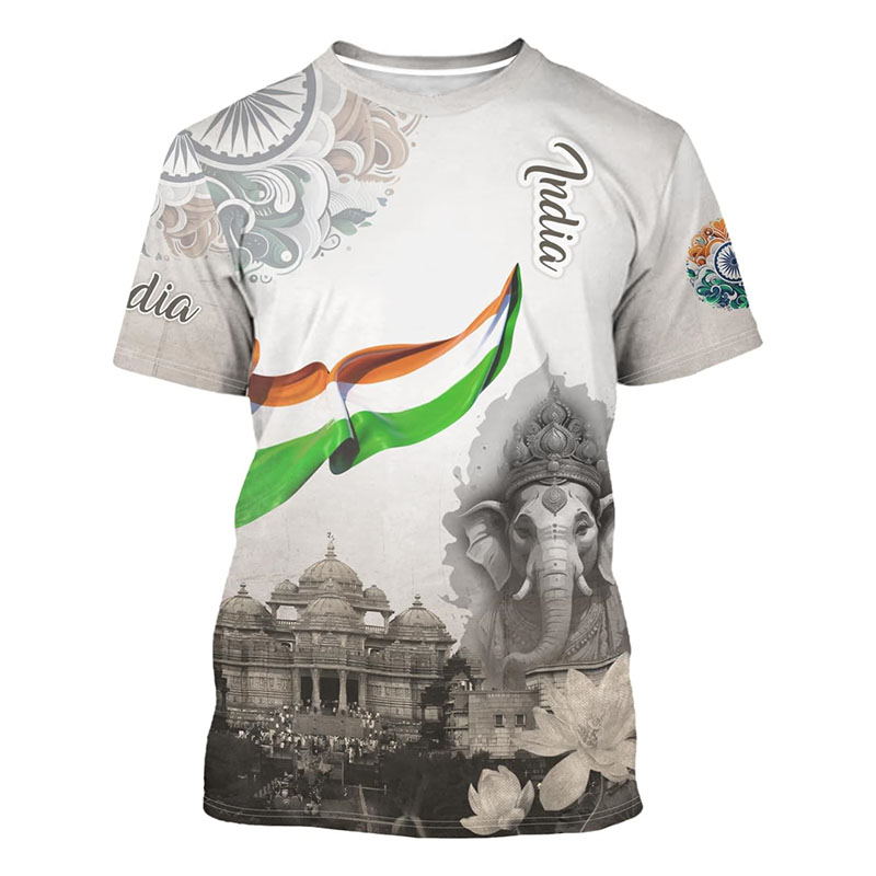 Street Fashion India - India Flag Print T-shirt Men's Clothing