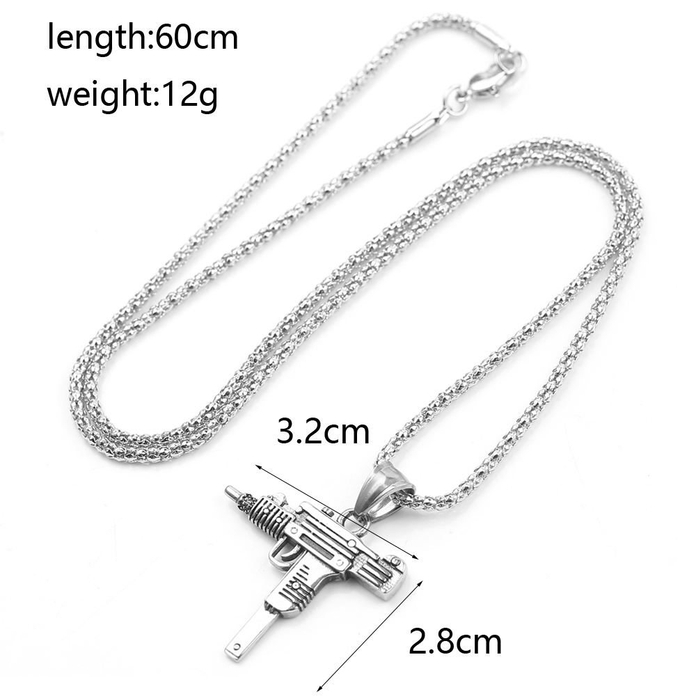 قلادة على شكل مسدس أوزي - مجوه - مراجعة Street Fashion Jewelry وسعره