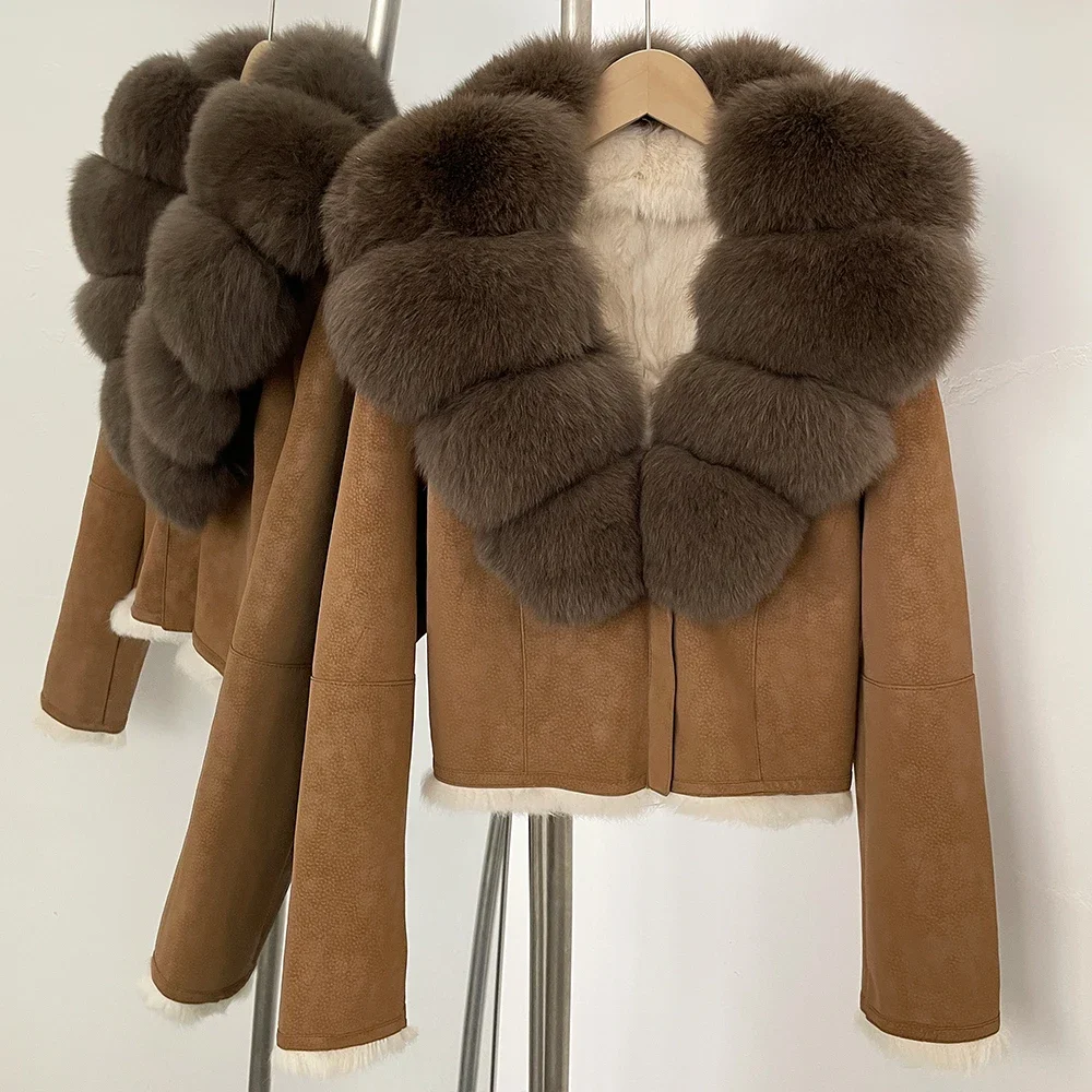 OFTBUY معطف بياقة من فرو الثعل - مراجعة Street Fashion Store وسعره