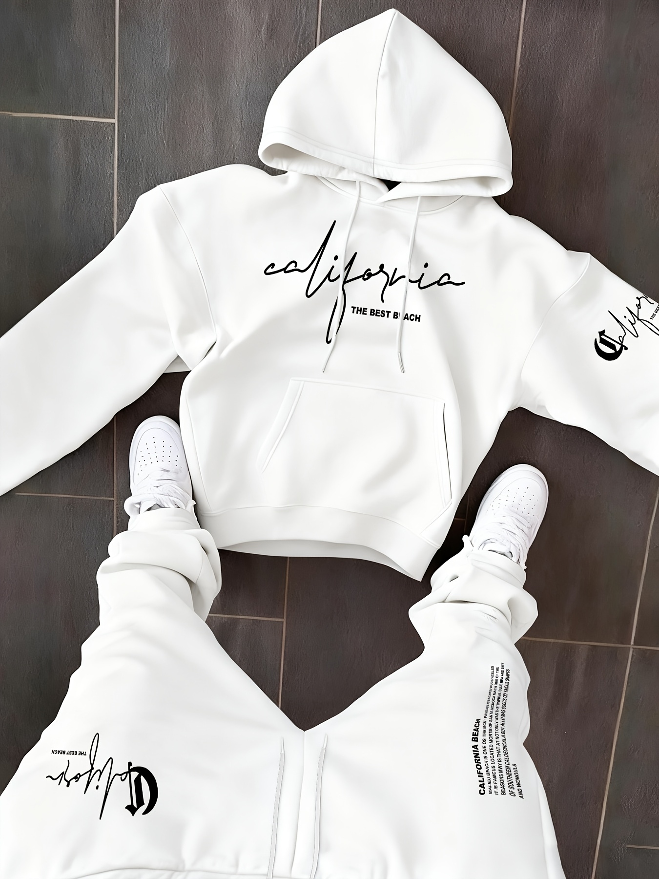 طقم رجالي من قطعتين: هودي وبنط - مراجعة Graphic Hoodie Streetwear وسعره