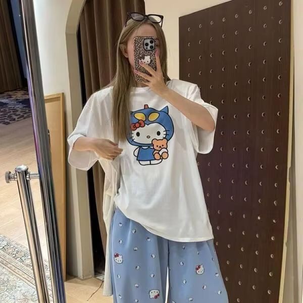 تي شيرت مطبوع عليه هالو كيتي ب - مراجعة Street Fashion Designer وسعره