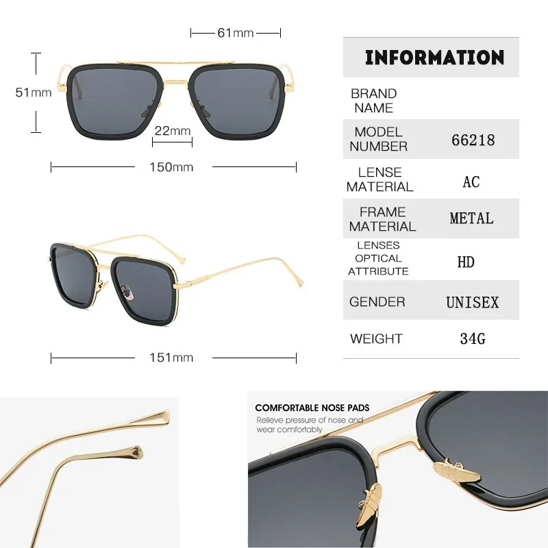 نظارات شمسية ستيم بانك توني ست - مراجعة Street Fashion Glasses وسعره